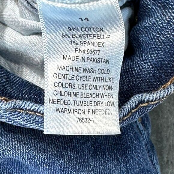 a.n.a High-Rise Skinny Jean Woman 14 Raw Blue Hem Stretch Denim Trendy Preppy - Picture 6 of 10